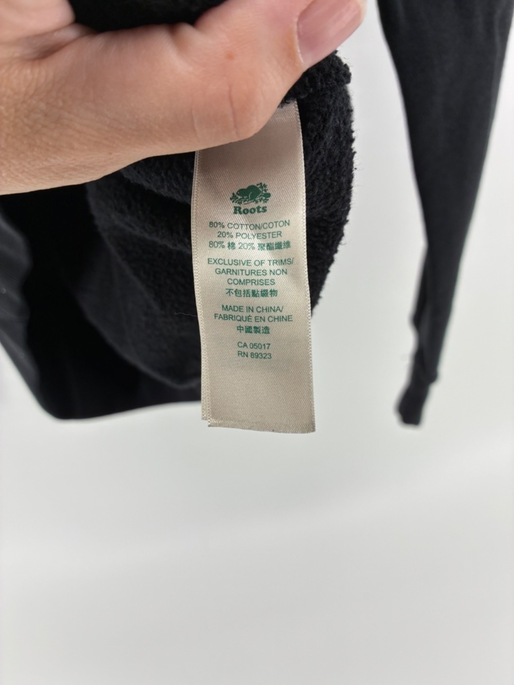 Roots Black Athletic Loungewear Hoodie Cottagecore - Picture 5 of 9